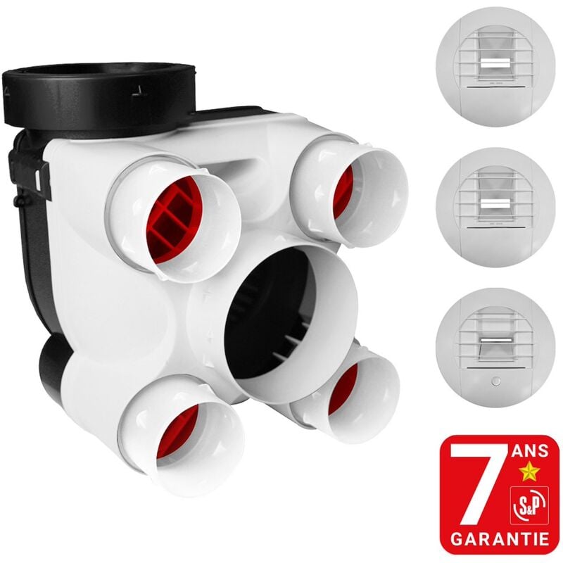 Unelvent - vmc - simple flux - hygroréglable - type b - hydra ecowatt+ 604223