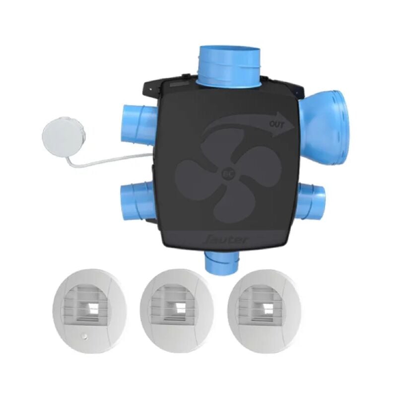 Sauter - Kit vmc simple flux hygroréglable extra plat Gauli basse conso