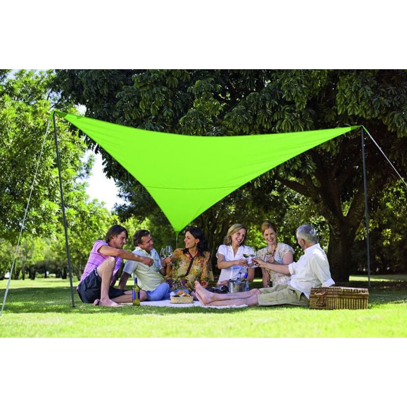 Pack voile d'ombrage triangulaire Camping Serenity 5m vert Jardiline VK555 vert - Vert