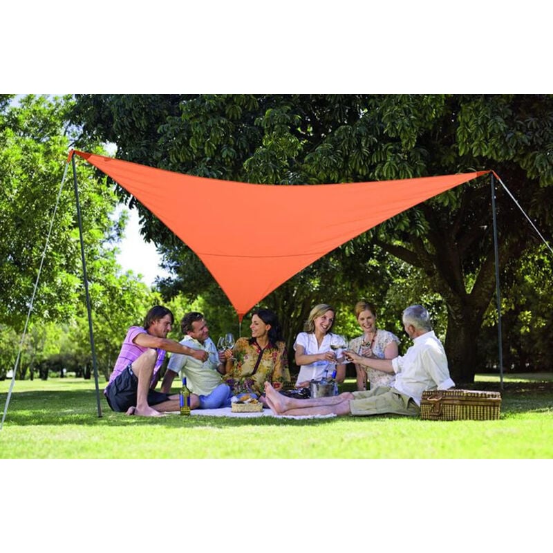 Pack voile d'ombrage triangulaire Camping Serenity 5m terracota - jardiline - VK555 terracotta