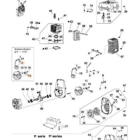 KIT VOLANT MOTEUR ET BOBINE EMAK ORIGINAL 301000419