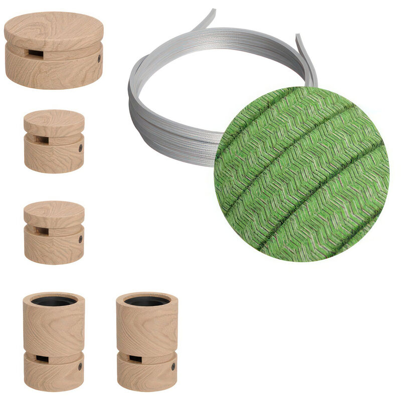 

Kit Wiggle Filé System - con 3m cable textil guirnalda y 5 accesorios de madera | CX08 - CX08