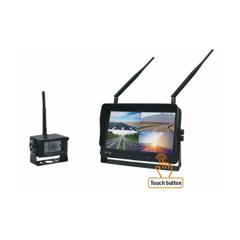 Image of Kit wireless videoretro per trattori con monitor lcd tft 7 e sistema di registrazione