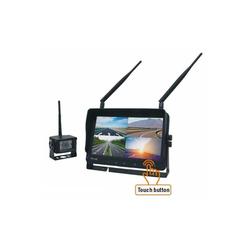 Image of Kit wireless videoretro per trattori con monitor lcd tft 9 e sistema di registrazione