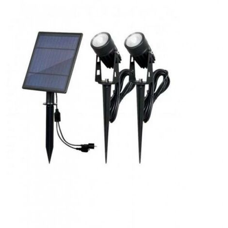 Kit zwei blackbird velamp sl368-solargeladene led-strahler-6w 3000k