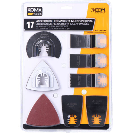KIT17 ACCESORIOS PARA HERRAMIENTA MULTIFUNCIONAL 08765 KOMA TOOLS PRO SERIES BATTERY
