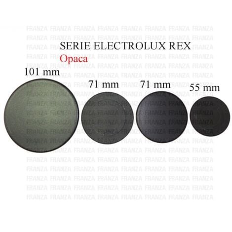 KIT4 PIATTELLI BRUCIATORE PIANO COTTURA REX ELECTROLUX NERO OPACO D.101 D.71 D.5