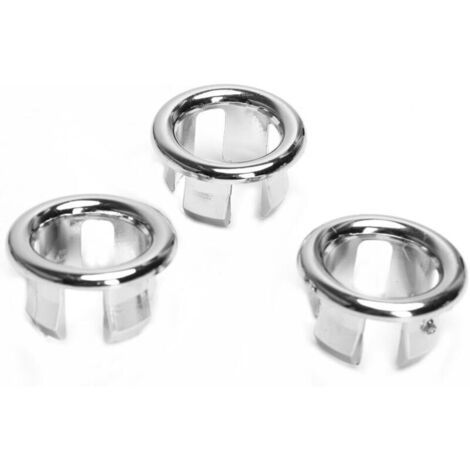 Kitchen and bathroom sink fitting with round overflow hole