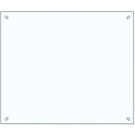 Kitchen Backsplash Transparent 70 x 60 cm Tempered Glass vidaXL