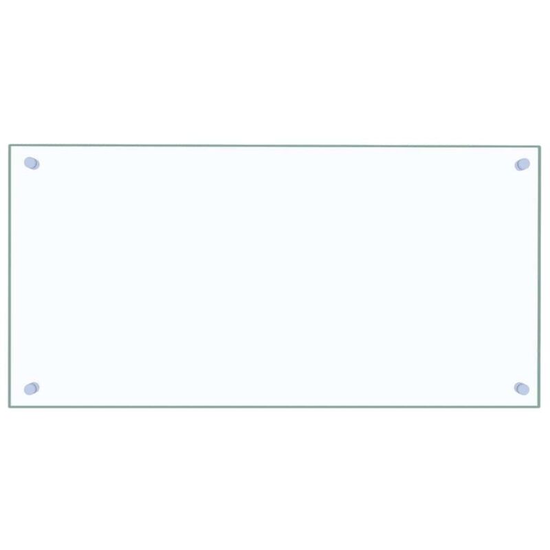 Kitchen Backsplash Transparent 80 X 40 Cm Tempered Glass Vidaxl