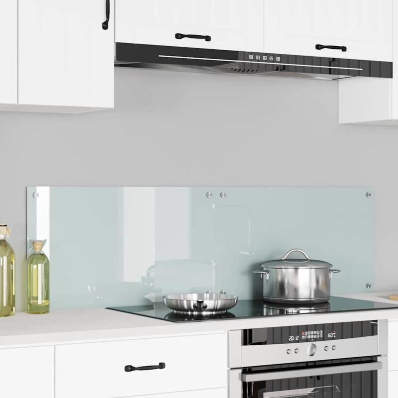 Kitchen Backsplash 2 Pcs White 70 X 40 Cm Tempered Glass Vidaxl