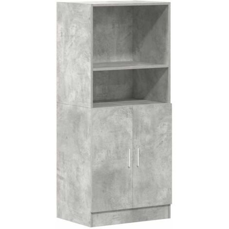 Kitchen Cabinet Concrete Grey 57x41.5x131.5 cm Engineered Wood vidaXL