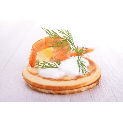 Kitchen Craft Blinis - 7 poêle à crêpes (23,5 cm de diamètre, fonte, noir)