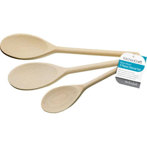 Kitchen Craft Conjunto de Tres Cucharas, Marrón (Madera)