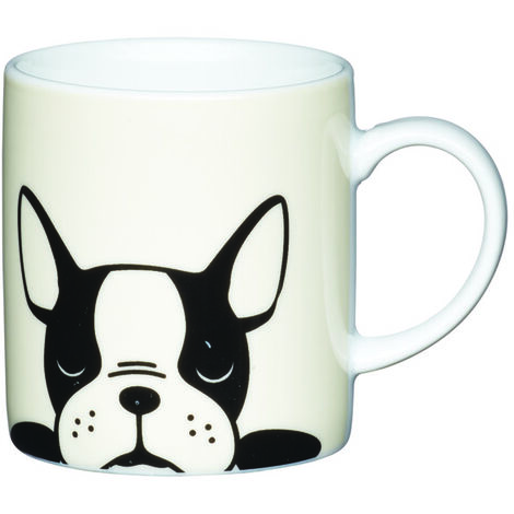 Kitchen Craft Kaffeebecher 80Ml Porzellan Französische Bulldogge, White