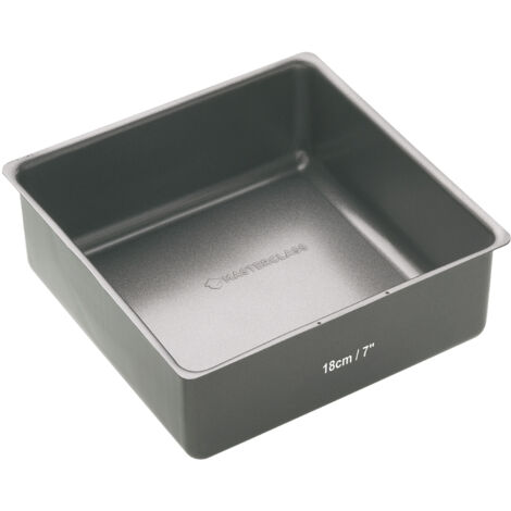 Kitchen Craft Master Class Mould mit losem Boden, Stahl, schwarz, 18 x 7,5 cm