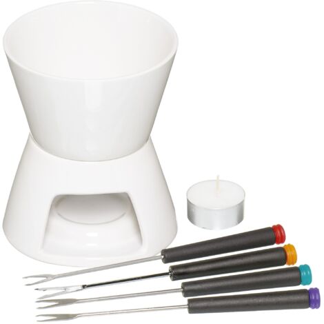 Kitchen Craft Set fonduta al cioccolato con quattro forchette