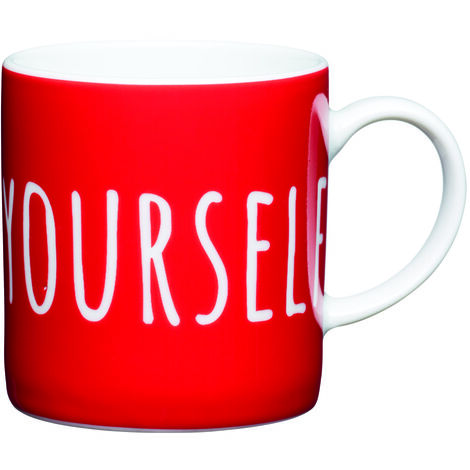Kitchen Craft – Taza de porcelana Espresso – Espresso Yourself – 80 ml