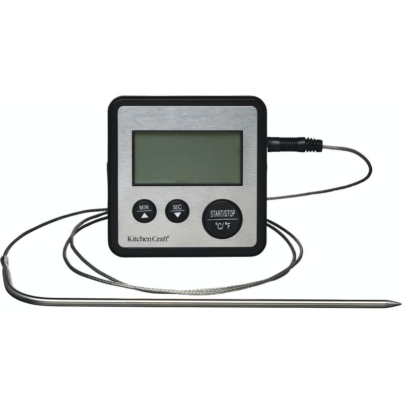 Image of Kitchencraft - Termometro de Sonda con timer digitale de Acciaio inox, 8 x 8 x 2 cm