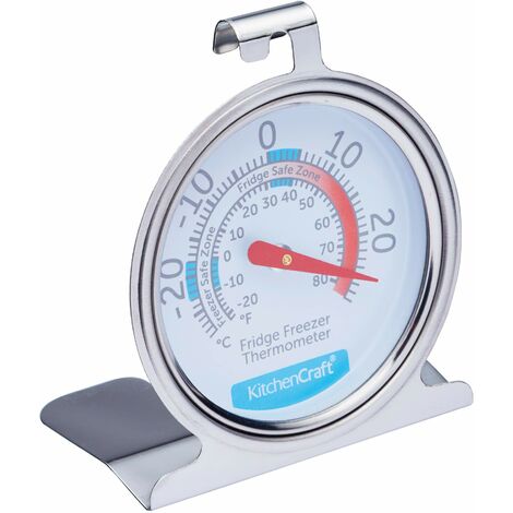 Kitchen Craft Termometro da frigo in acciaio INOX, Metallizzato