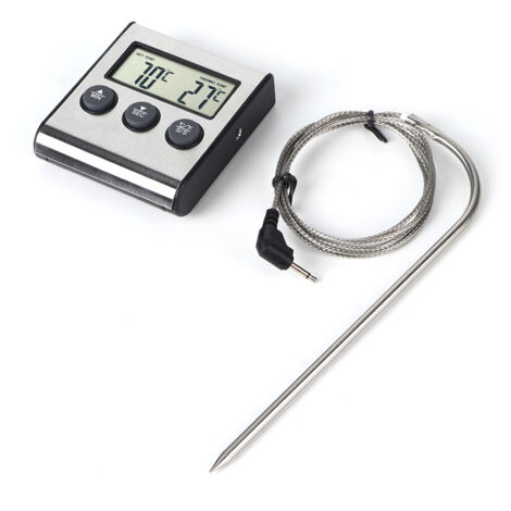 Kitchen Digital BBQ Thermometer Cooking Meat Grilling Thermometer With Timer Function
