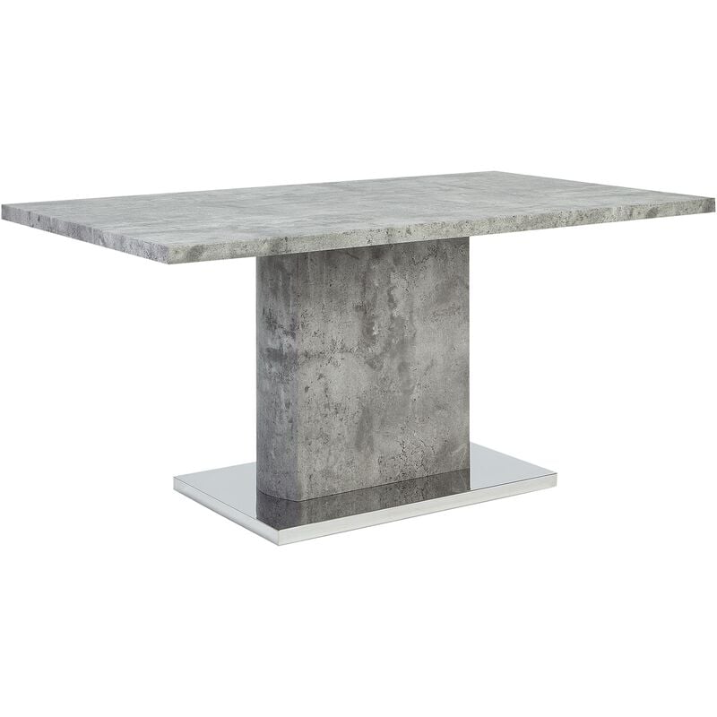 Kitchen Dining Pedestal Table 6 People Concrete Grey Pasadena - Grey
