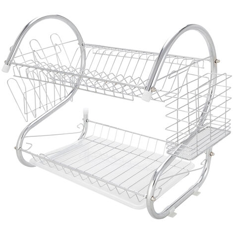 main image of "Kitchen Dish Cup Drying Rack Drainer Dryer Tray Cutlery Holder Organizer"
