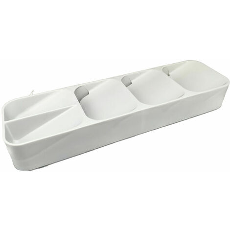 Kitchen Drawer Organizer Silverware Organizer for Kitchen Storage Tray Cutlery Box Spoon Knife - White