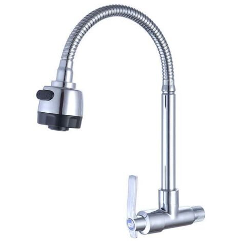 Kitchen Faucet, Bathroom Sink Faucet, 360° Swivel Kitchen Sink Faucet, Wall Mounted Cold Water Only Kitchen Faucet MUMU