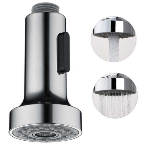 Kitchen Faucet Pull-Out Sprayer, 2-Mode Kitchen Faucet Head, Replacement Pull-Out Sprayer for Kitchen Mixer Tap, Chrome, G1/2"