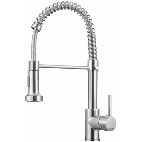 Kitchen Faucet with Swivel Sprayer Spring-Loaded Kitchen FaucetSpray Modes with Hoses Single Handle Mixer Tap