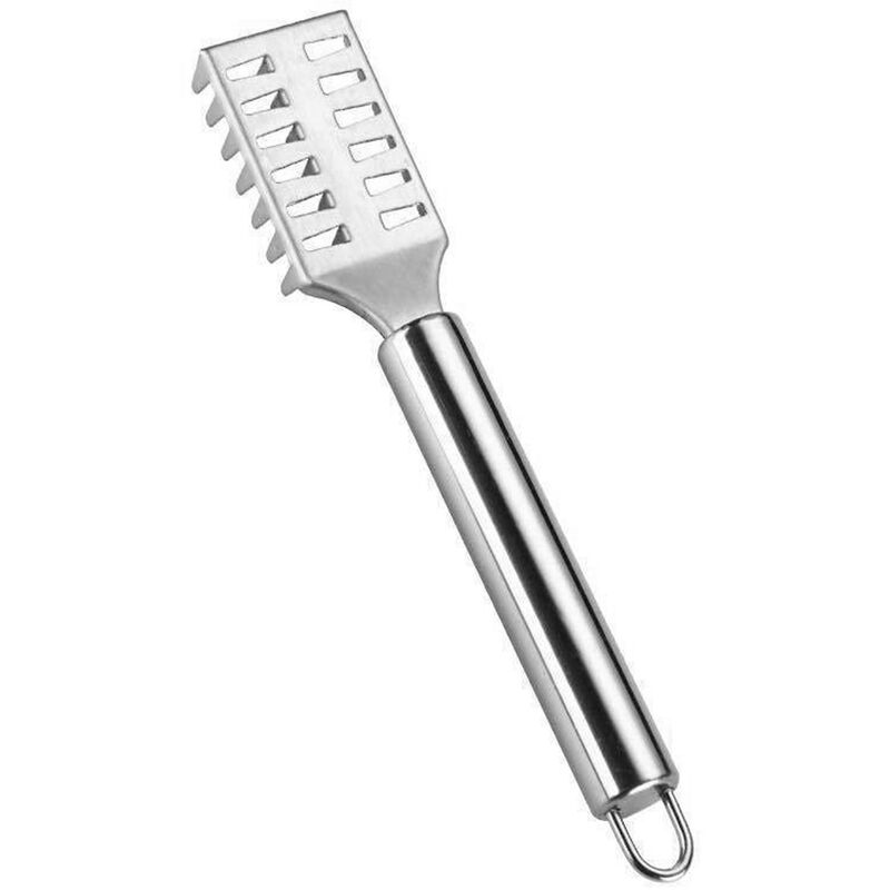 Image of Kitchen gadgets, stainless steel fish scaler, stainless steel fish brush, scraper, scale remover