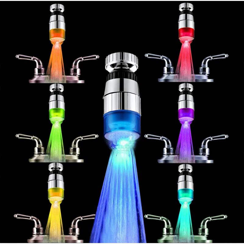 Kitchen Heater Faucets 7Colors Change led Light Shower Head Water Bath Home Bathroom Glow Romantic New кухонные аксессуары