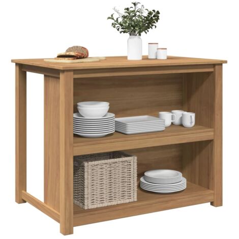 Kitchen Island Panama 112x77x90 cm Solid Wood Pine vidaXL
