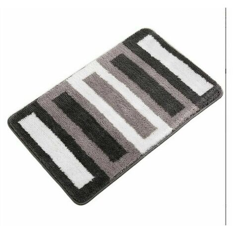 Kitchen mat Soft bathroom mat Soft microfiber shower mat, quick-drying, absorbent, machine washable - 40 x 60cm (gray)
