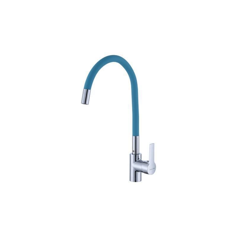 Kitchen mixer faucet, kitchen faucet with silicone hose, one water mode kitchen faucet, bendable and 360° swivel kitchen sink faucet, brushed finish