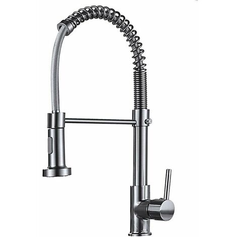 Kitchen Mixer Tap 360°Swivel, Modern Single Handle Spring Kitchen Sink Faucet