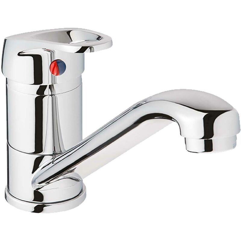 Image of Kitchen Mixer Tap In Chrome, Single Lever, Swivel Spout Montpellier Elmstone