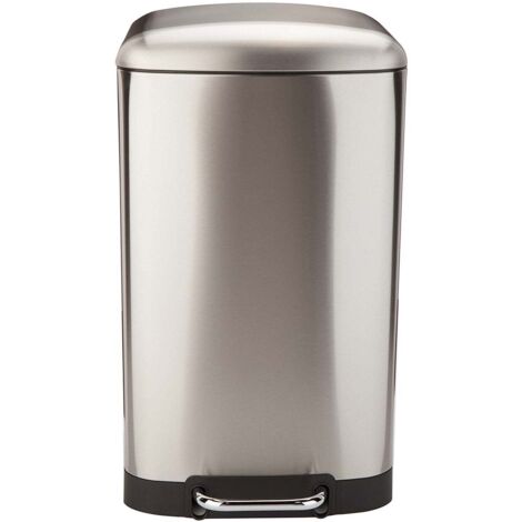 Kitchen Move – Poubelle à pédale inox 40L – Dimensions 38x35xH67cm – Mécanisme solide anti-odeurs – BAT97249