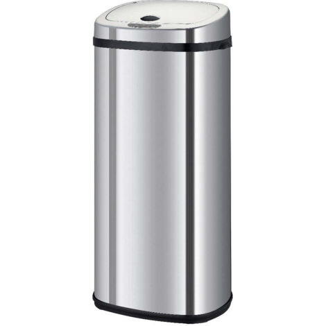 Kitchen Move – Poubelle automatique 42L en inox – Ouverture infrarouge à 15 cm – Cerclage inclus – Base antidérapante – Design moderne