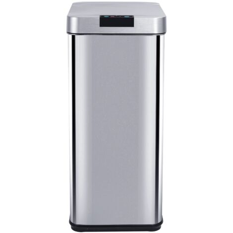Kitchen Move – Poubelle automatique 50L inox avec système d'ouverture infrarouge – Base antidérapante – Réduit les odeurs – BATD750