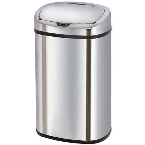 Kitchen Move – Poubelle automatique 58L inox avec ouverture infrarouge – 2 boutons Open & Close – Dimensions 40 x 28 x 67 cm – Capacité 58 litres