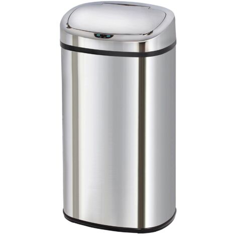 Kitchen Move – Poubelle automatique 68l inox – Ouverture infrarouge – 2 boutons manuels – Cerclage pour sac – Dimensions 40.9 x 28.9 x 75.5 cm