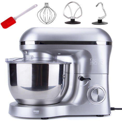 Kitchen Move – Robot pâtissier multifonction 5.5L 1500W – 6 vitesses + Pulse – Bol en acier inoxydable – BAT1518N