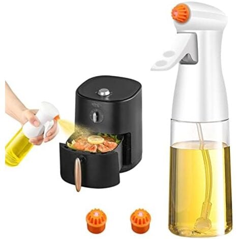 Kitchen Oil Spray 210ml Olive Oil Spray Air Fryer Cooking Oil Spray Bottle, Premium Glass Oil Bottle for Grilling, Baking, Salads