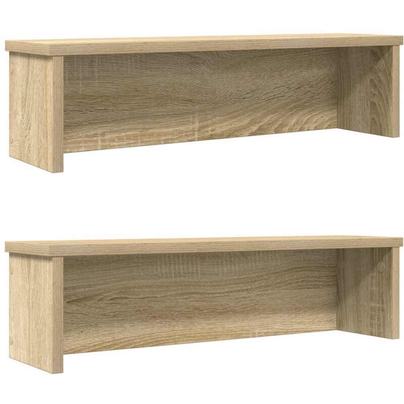 Kitchen Racks Stackable 2 Pcs Sonoma Oak 60x15x16 Cm Vidaxl