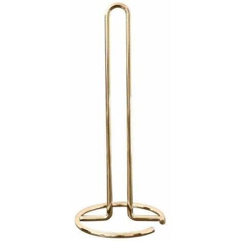 Kitchen Roll Holder, Stainless Steel Paper Novelty Kitchen Roll Dispenser Stand Free Standing Stainless Steel Kitchen Towel Holder Restaurant Paper Storage Rack for Kitchen Household Gold