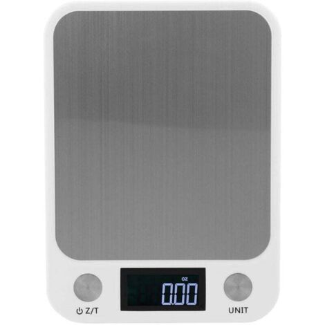 Kitchen Scale, Food Scale, Mini Portable Stainless Steel Kitchen Digital Electronic Scale Cooking Accessory for Baking Weighing, 5kg/1g (White)
