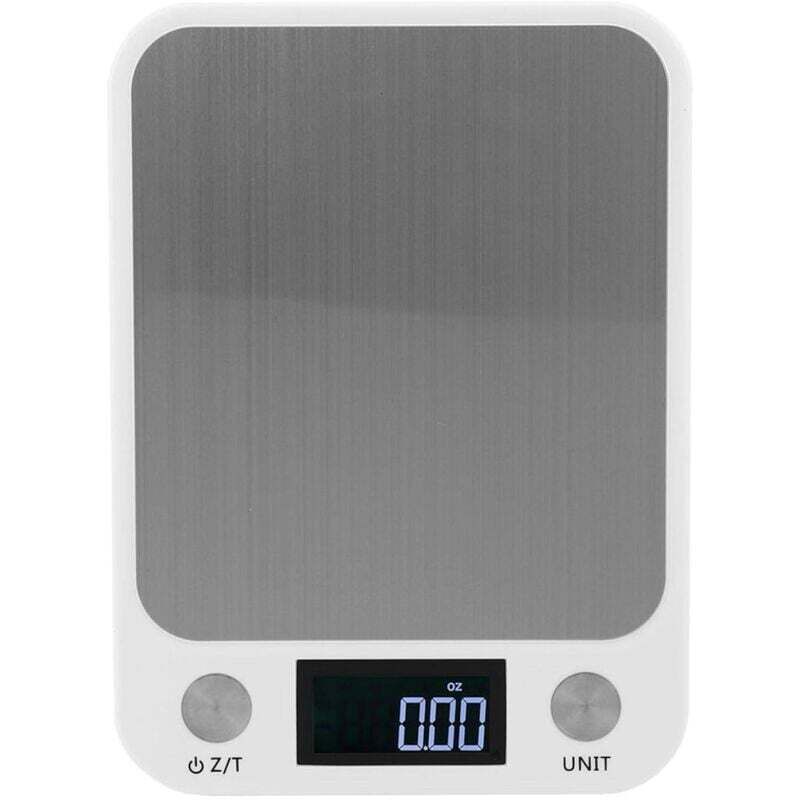 Kitchen Scale, Food Scale, Mini Portable Stainless Steel Kitchen Digital Electronic Scale Cooking Accessory for Baking Weighing, 5kg/1g (White)