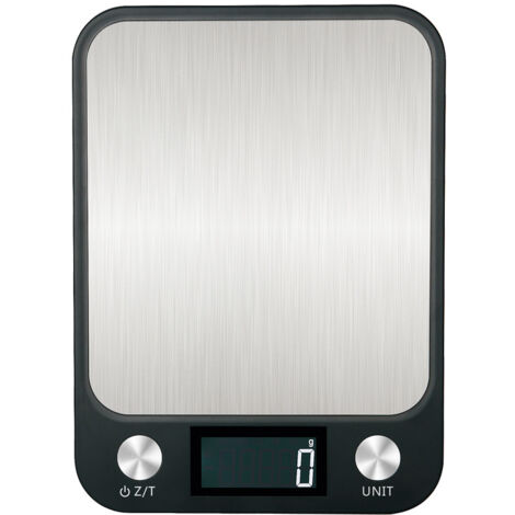Kitchen Scale, Food Scale, Portable Mini Stainless Steel Kitchen Electronic Digital Scale Baking Accessories for Cooking Baking Weighing 5kg/1g (Black)